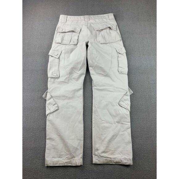 Vintage Matchstick Cargo Pants Men M 30 Cotton Multi Pocket Zip Utility Workwear - Picture 2 of 11